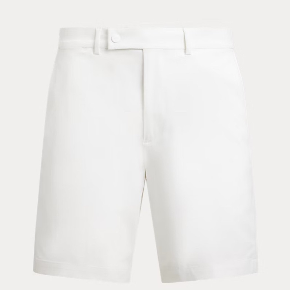 RLX Ralph Lauren White Flat Front Men Shorts